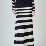 Striped Midi Skirt
