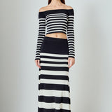 Striped Midi Skirt