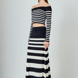 Striped Midi Skirt