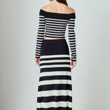 Striped Midi Skirt
