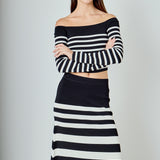 Striped Midi Skirt