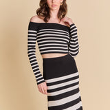Striped Midi Skirt