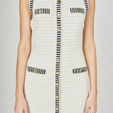 Border Sweater Mini Dress