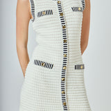 Border Sweater Mini Dress