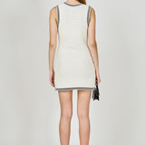 Border Sweater Mini Dress