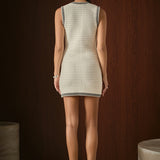 Border Sweater Mini Dress