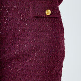 Tweed Fringed Mini Skirt