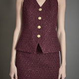 Tweed Halter Vest