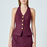 Tweed Halter Vest