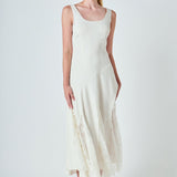 Lace Satin Maxi Dress