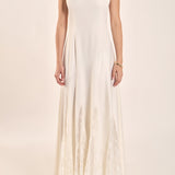 Lace Satin Maxi Dress