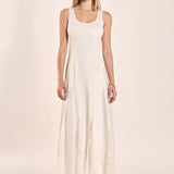Lace Satin Maxi Dress