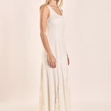 Lace Satin Maxi Dress
