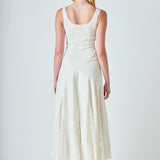 Lace Satin Maxi Dress