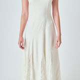Lace Satin Maxi Dress
