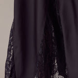 Satin Lace Maxi Skirt