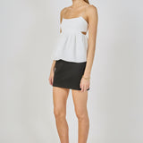 Evelyn Back Tie Textured Babydoll Top