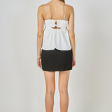 Evelyn Back Tie Textured Babydoll Top