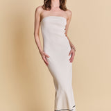Strapless Knit Midi Dress