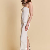 Strapless Knit Midi Dress