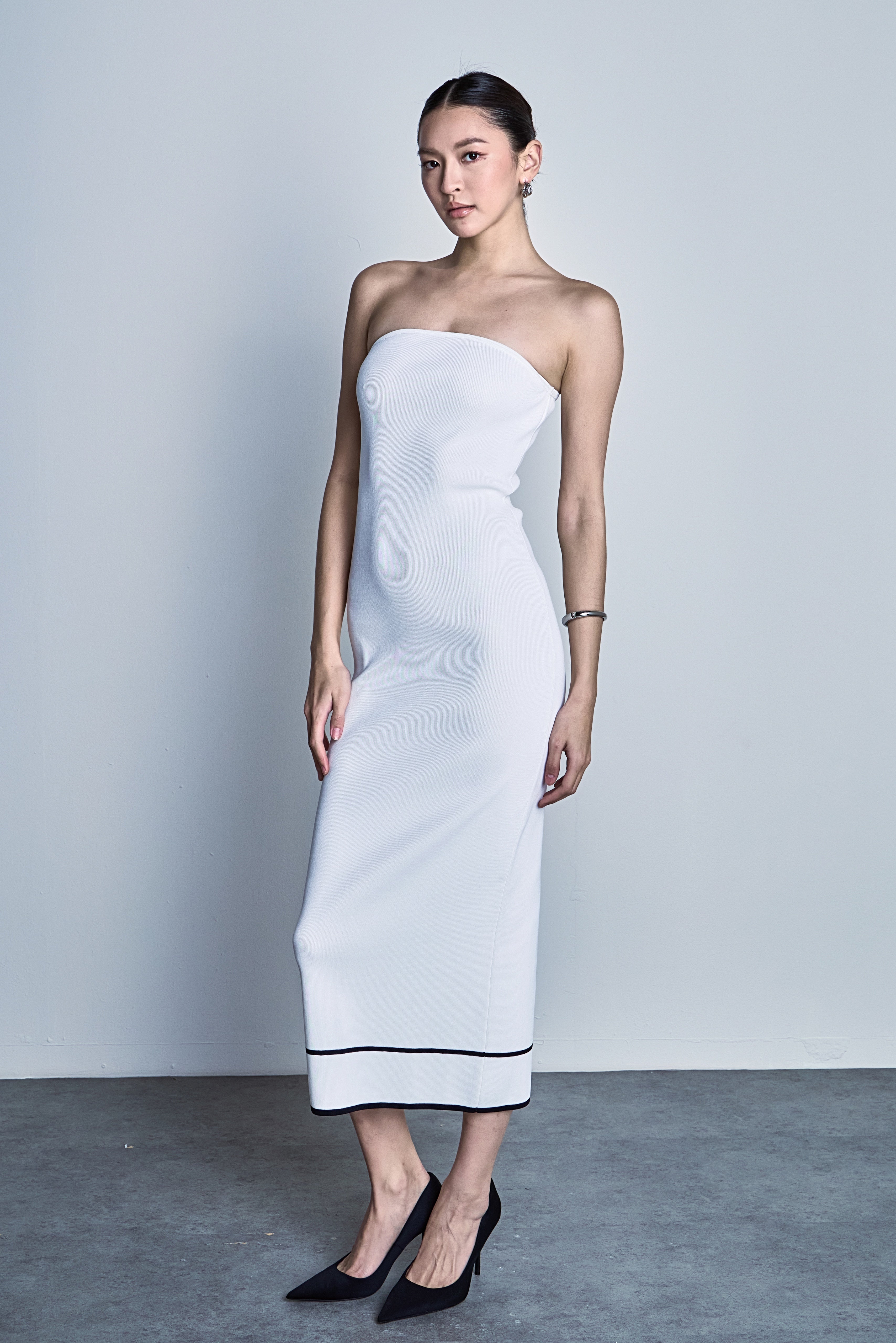 Strapless Knit Midi Dress – Endless Rose