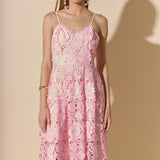 3D Applique Midi Dress