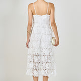 3D Applique Midi Dress