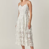 3D Applique Midi Dress
