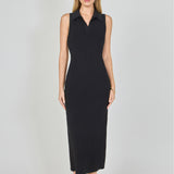 Collared Sleeveless Maxi Dress