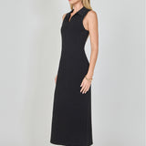 Collared Sleeveless Maxi Dress