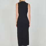 Collared Sleeveless Maxi Dress