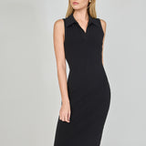 Collared Sleeveless Maxi Dress