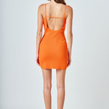 Sweetheart Scooped Knit Mini Dress
