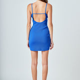 Sweetheart Scooped Knit Mini Dress