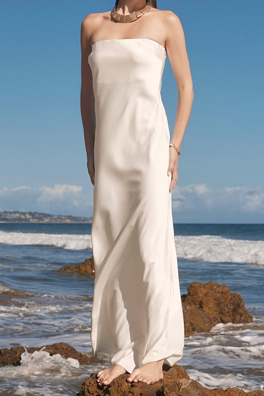 strapless satin dress Peyton Maxi 23.5/60cm CHARLOTTE Strapless Satin Mini Dress