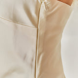 Strapless Satin Maxi Dress