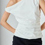 ENDLESS ROSE - Draped One Shoulder Accent Top - TOPS available at Objectrare