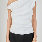 Draped One Shoulder Accent Top