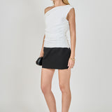 Draped One Shoulder Accent Top