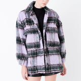 Oversized Plaid Shacket with Pockets