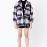 Oversized Plaid Shacket with Pockets