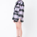 Oversized Plaid Shacket with Pockets