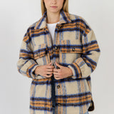 GREY LAB-Oversized Plaid Shacket with Pockets-COATS available at Objectrare