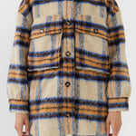 GREY LAB-Oversized Plaid Shacket with Pockets-COATS available at Objectrare