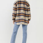 GREY LAB-Oversized Plaid Shacket with Pockets-COATS available at Objectrare