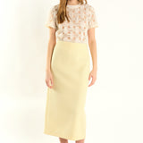 Claire Grid Textured Short Sleeve Top