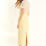 Claire Grid Textured Short Sleeve Top