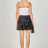 Sabrina Floral Sequin Mixed Media Mini Dress