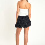Sabrina Floral Sequin Mixed Media Mini Dress