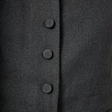 Tweed Buttoned Scoop Neck Vest